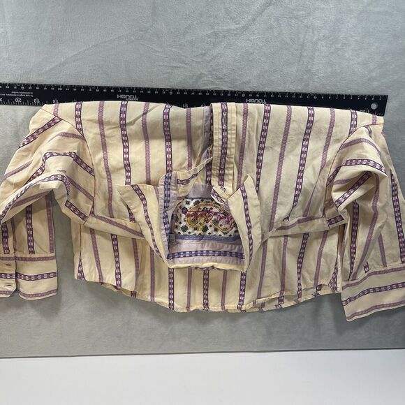 Robert Graham Top Womens S Striped Colorful Coastal Cowgirl Button Up Flip Cuff - Picture 8 of 9